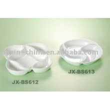 Weiße Farbe Porzellan Snackschale JX-BS612-613